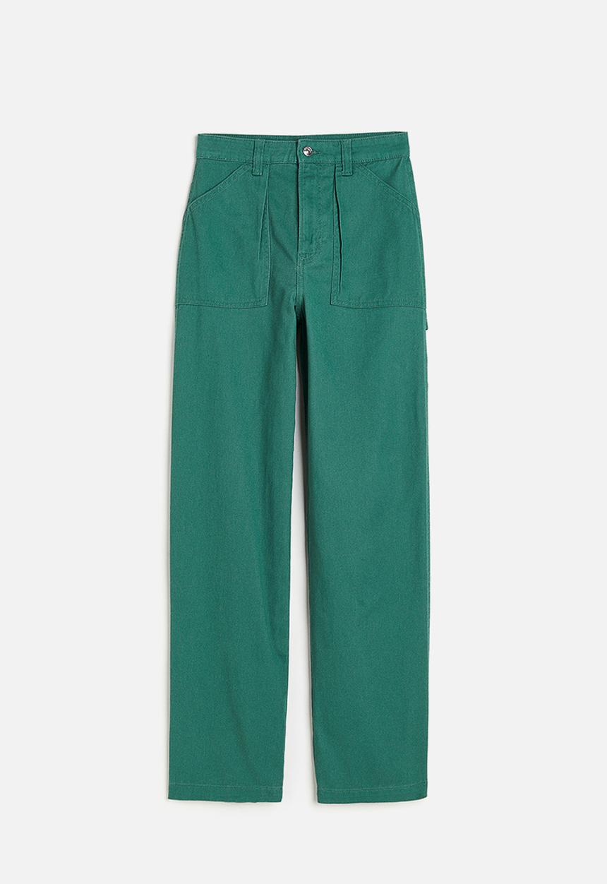 H&M - Twill cargo trousers - green