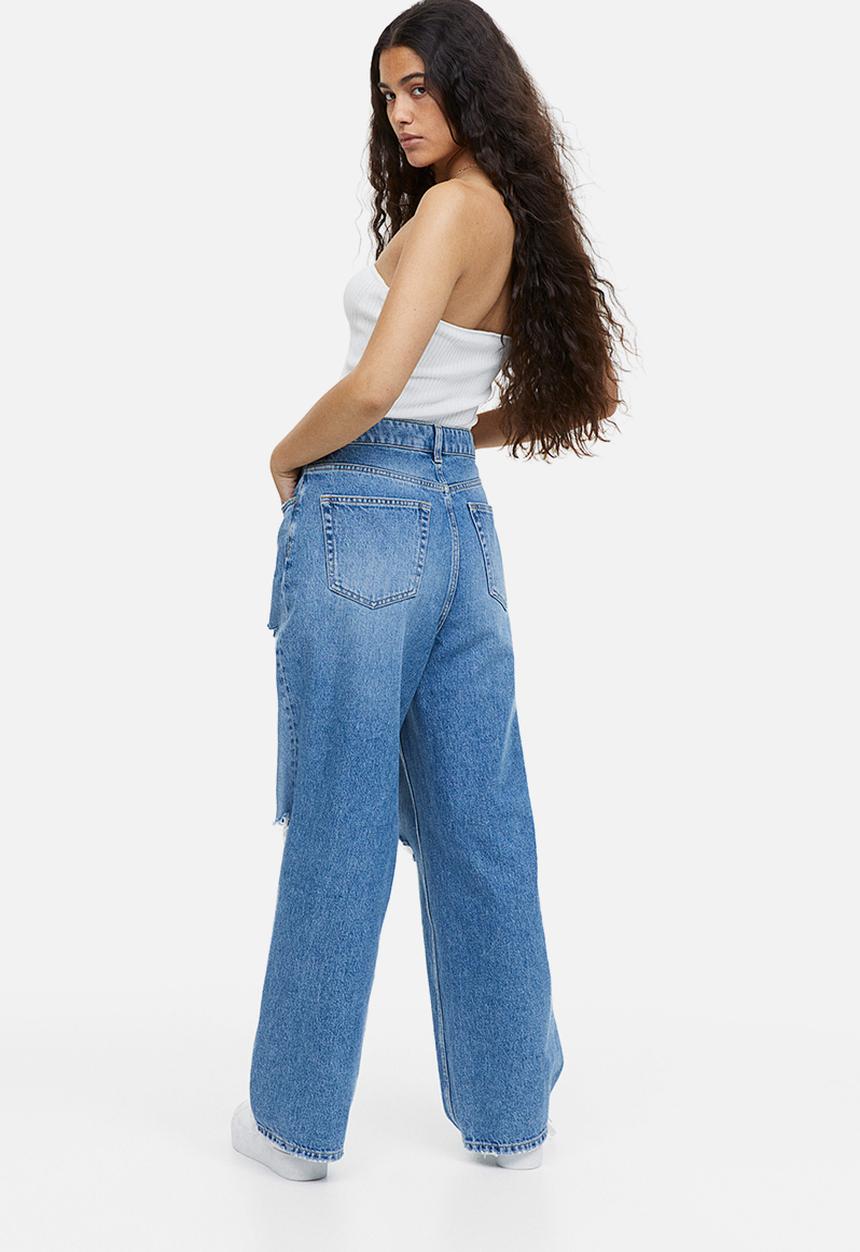 H&M - Rib-knit bandeau top - white