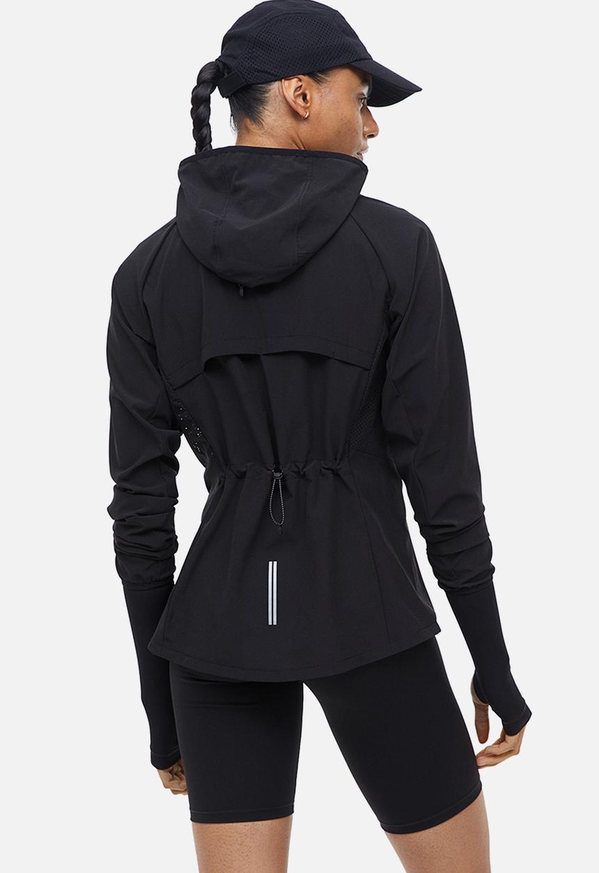 H&M - Drymove™ hooded running jacket - black