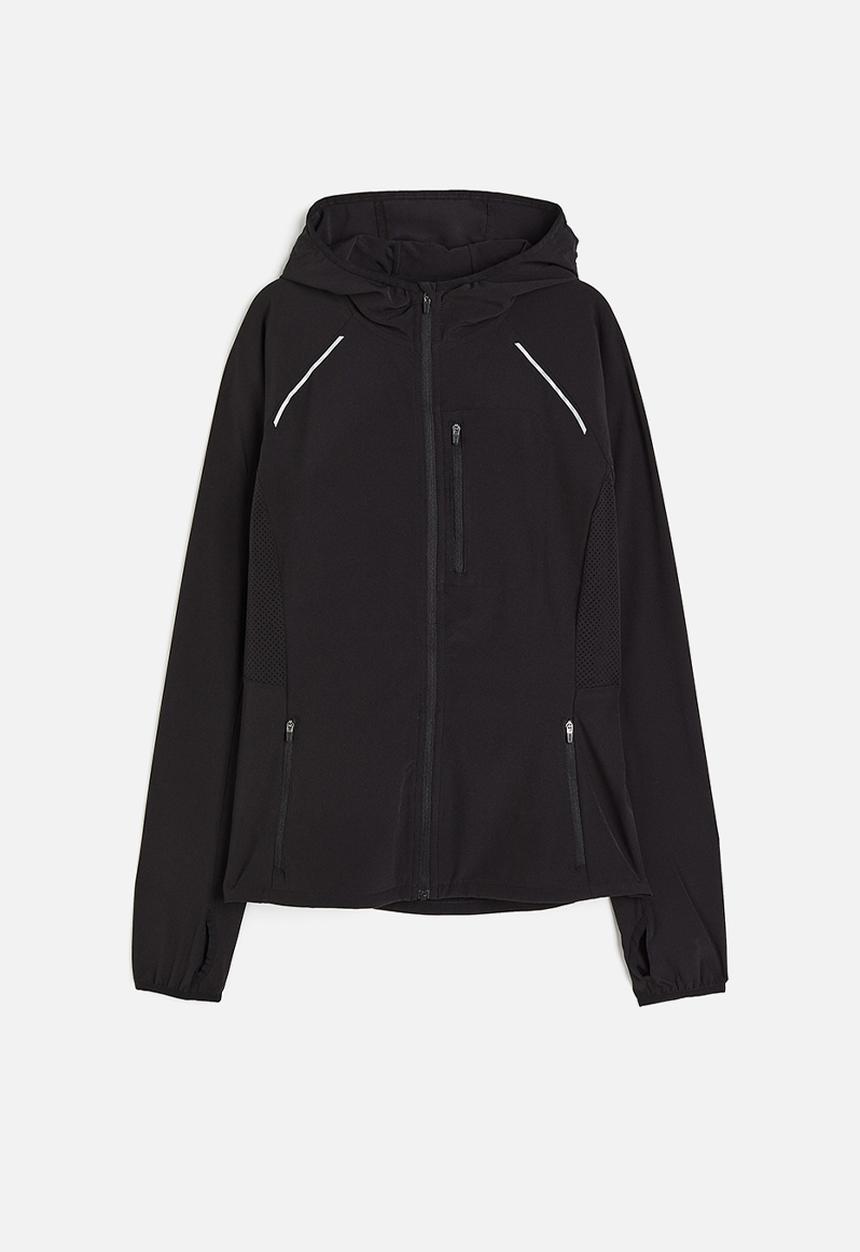 H&M - Drymove™ hooded running jacket - black