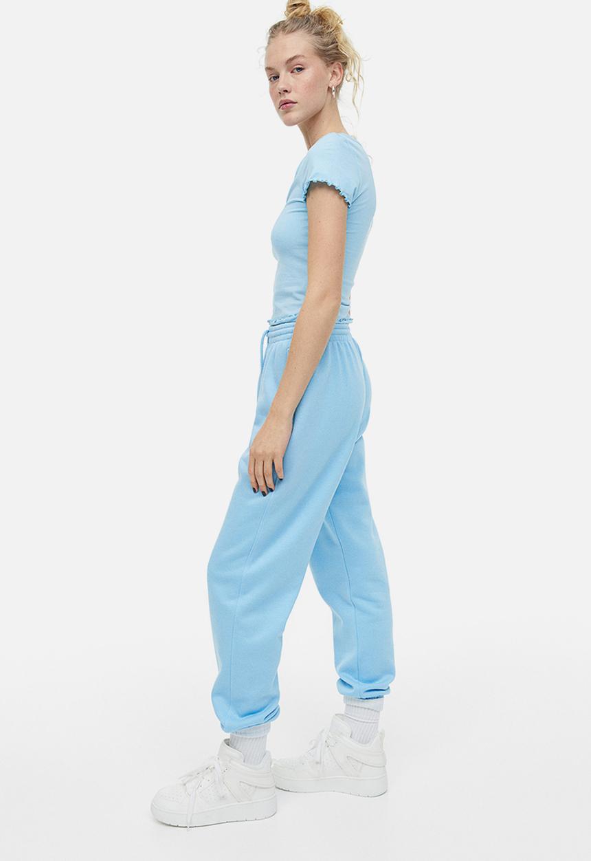 H&M - V-neck cropped top - light blue