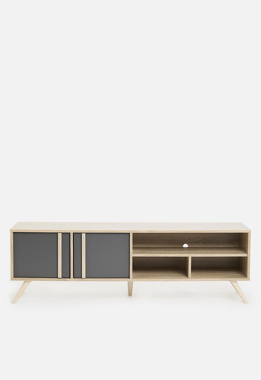 Sixth Floor - Cara tv unit / coffee table - grey
