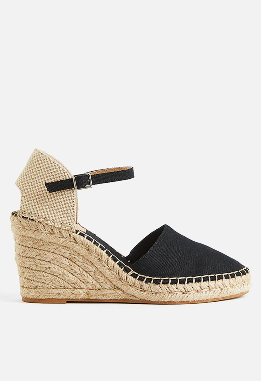 H&M - Wedge-heeled espadrilles - black 