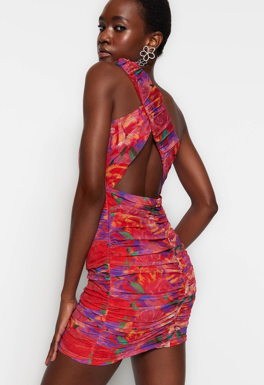 Trendyol - One shoulder bodycon dress - multi