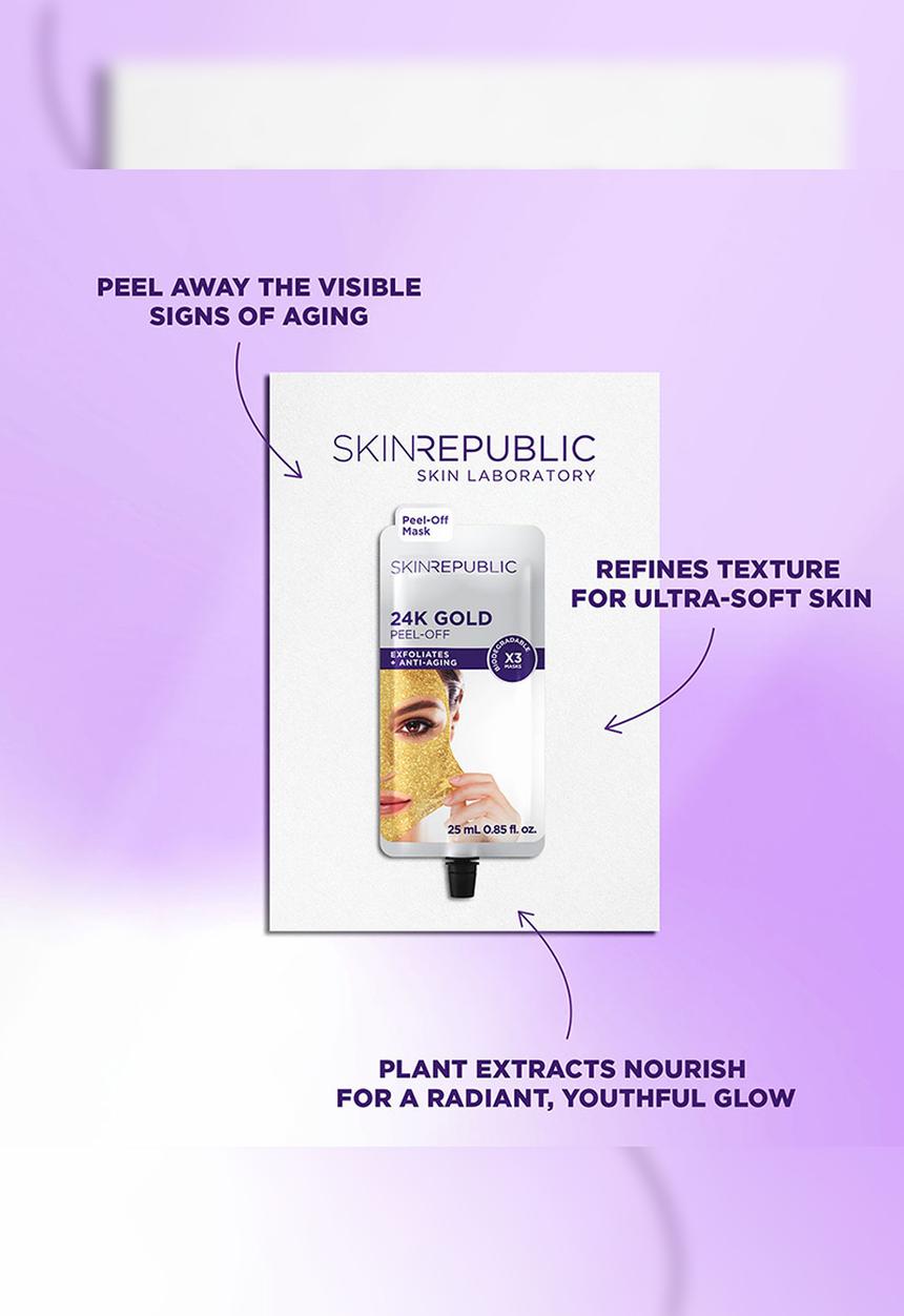 Skin Republic - Gold Peel-Off Face Mask (3 Masks)
