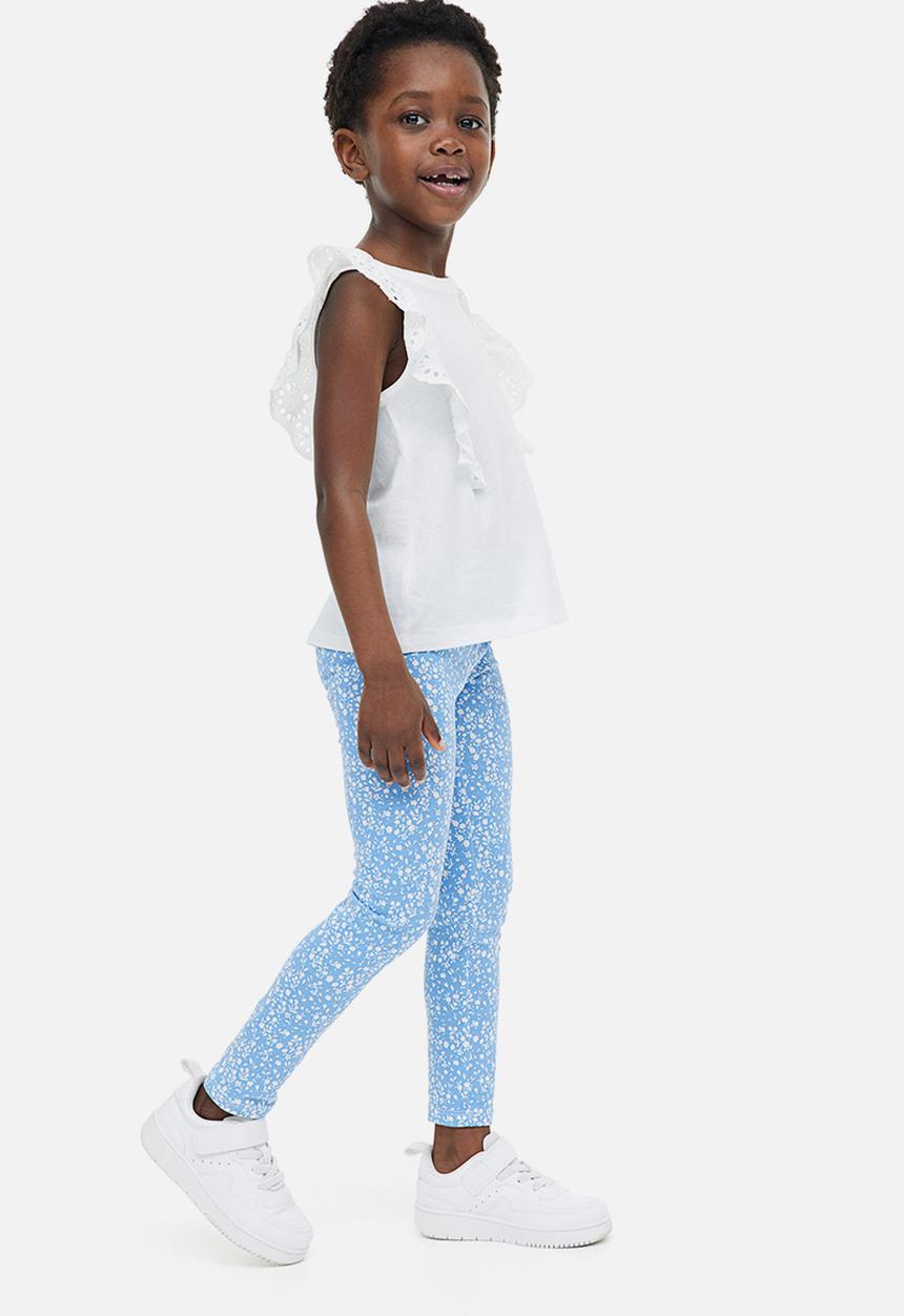 H&M - 3-pack jersey leggings - light blue
