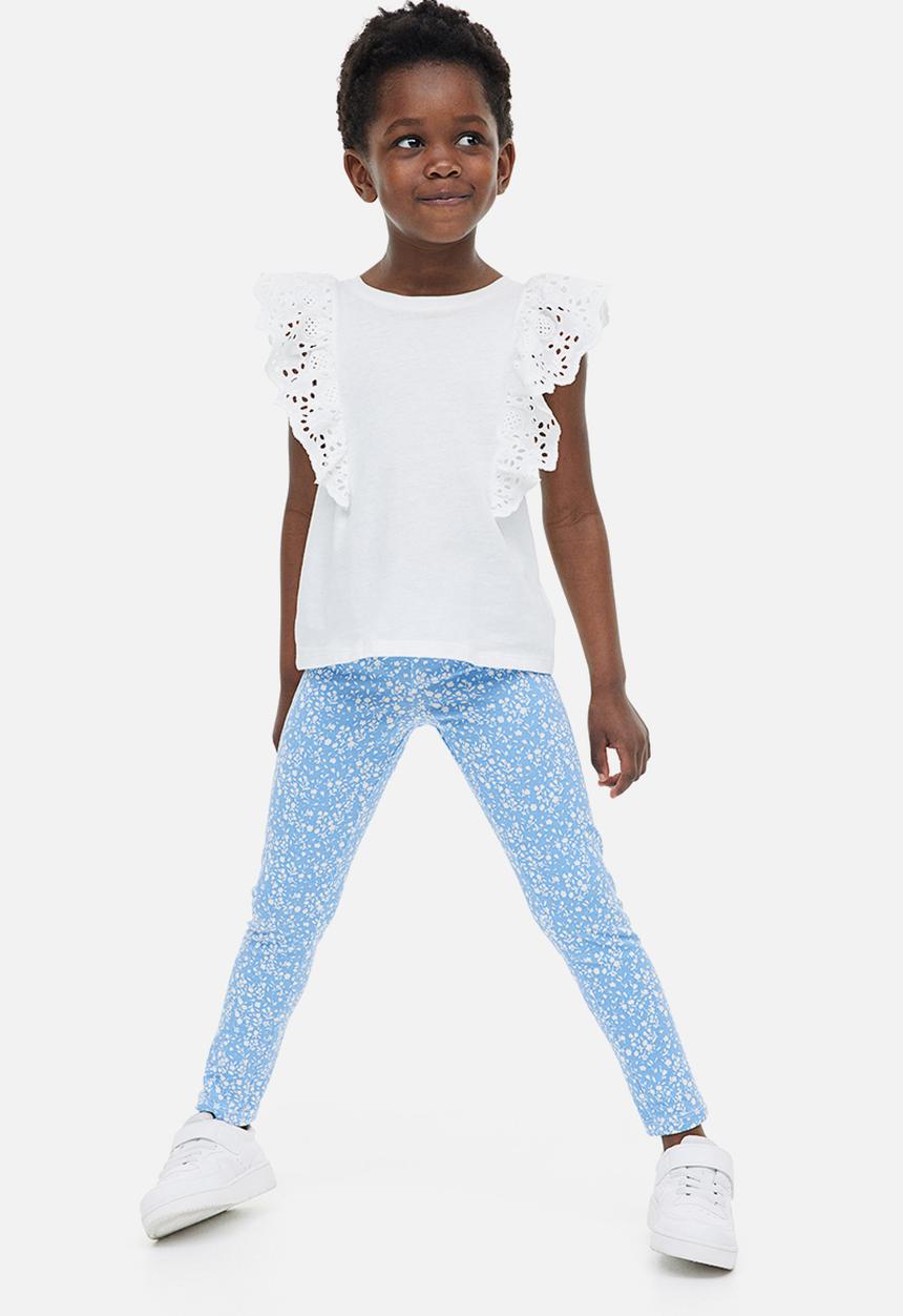 H&M - 3-pack jersey leggings - light blue
