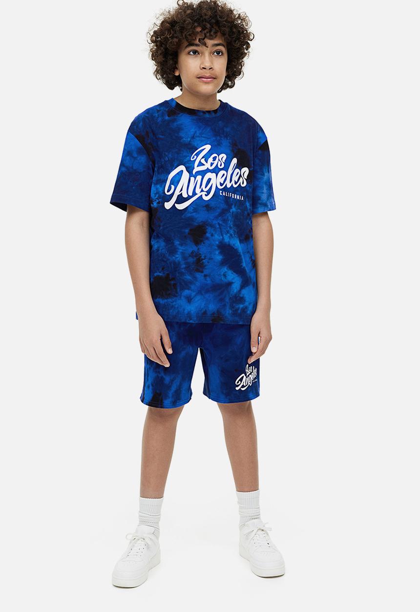 H&M - Printed jersey T-shirt - bright blue