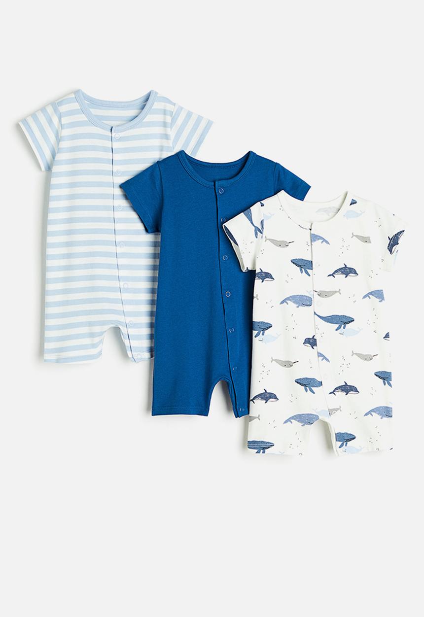 H&M - 3-pack cotton pyjamas - blue
