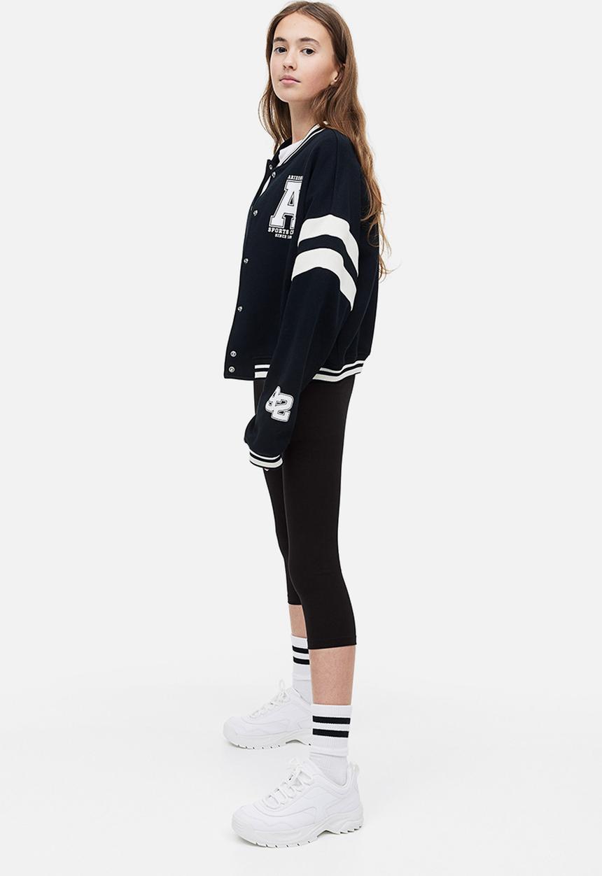 H&M - 2-pack 3/4-length leggings - black