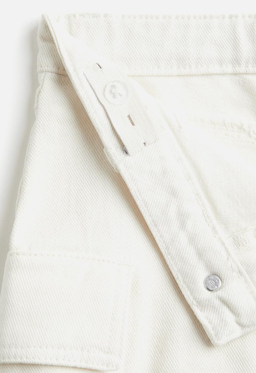 H&M - Twill cargo skirt - white