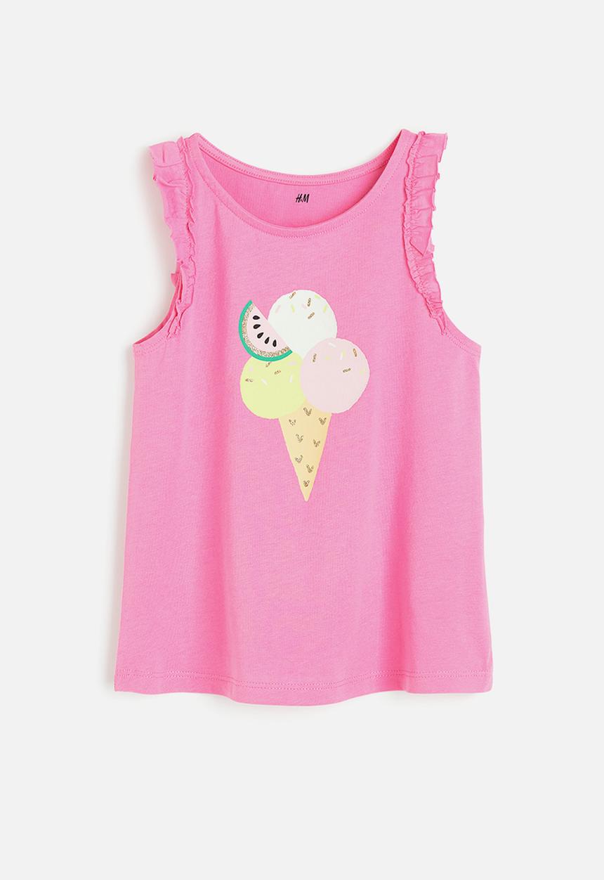 H&M - Frill-trimmed vest top - pink