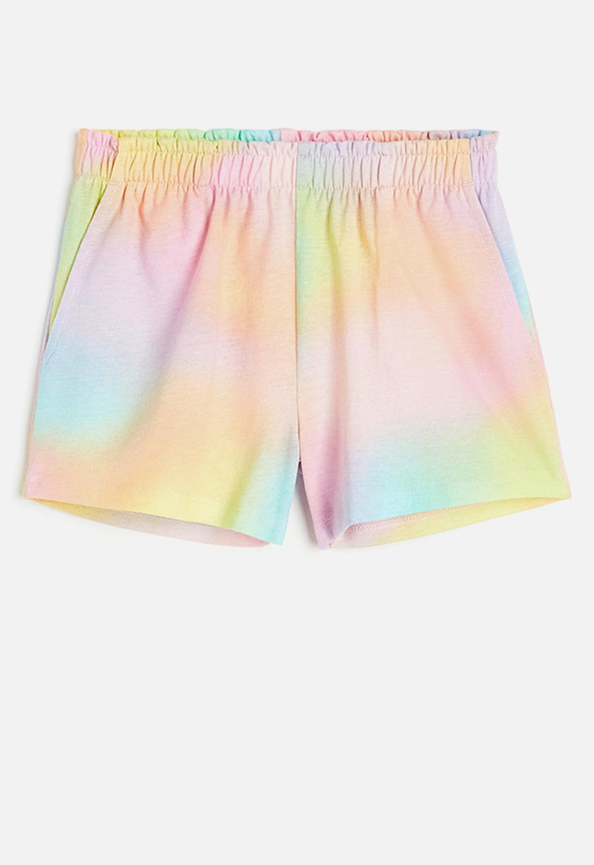H&M - Patterned paper bag shorts -  light pink