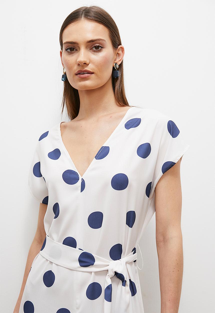 edit - Maxi tunic with slit - ink spot