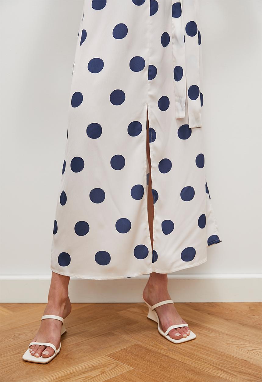 edit - Maxi tunic with slit - ink spot