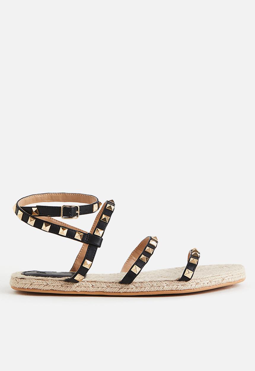 H&M - Studded sandals - black 