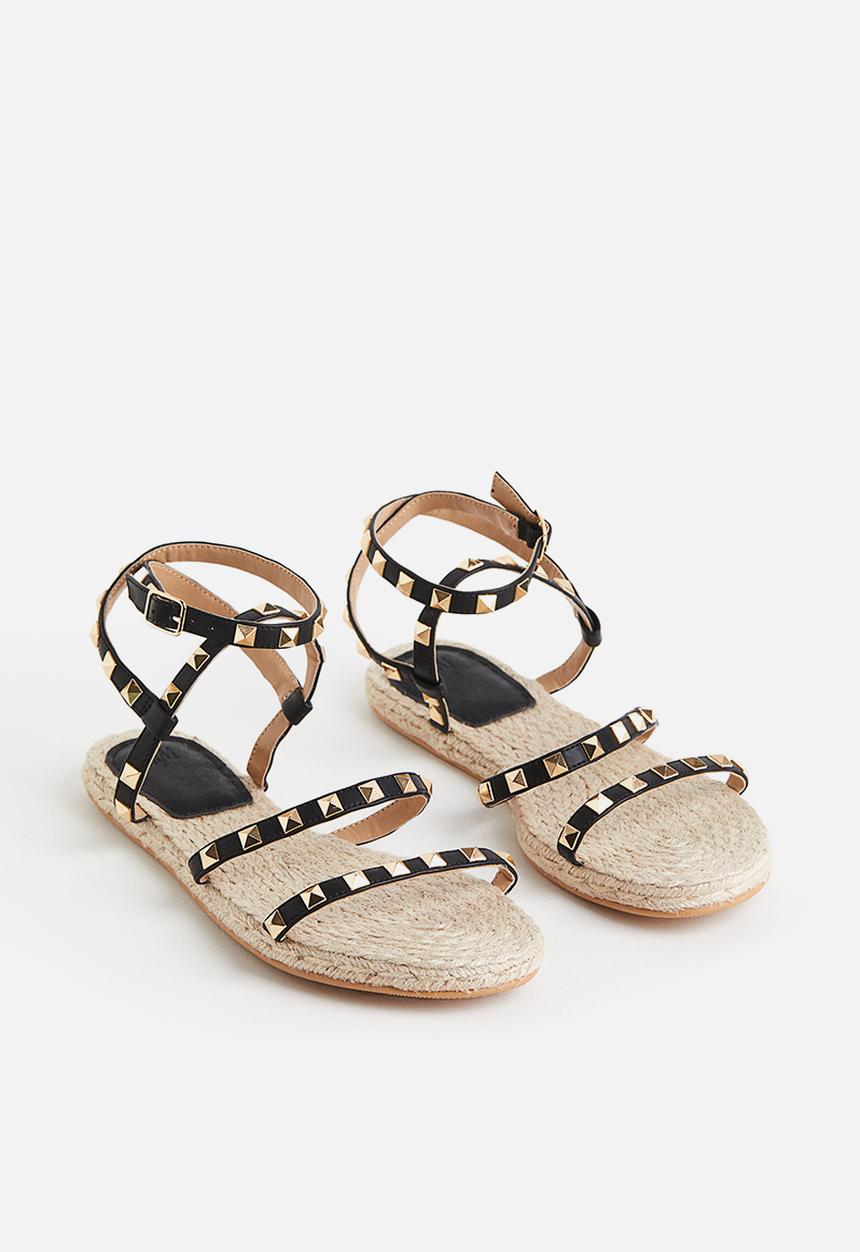 H&M - Studded sandals - black 