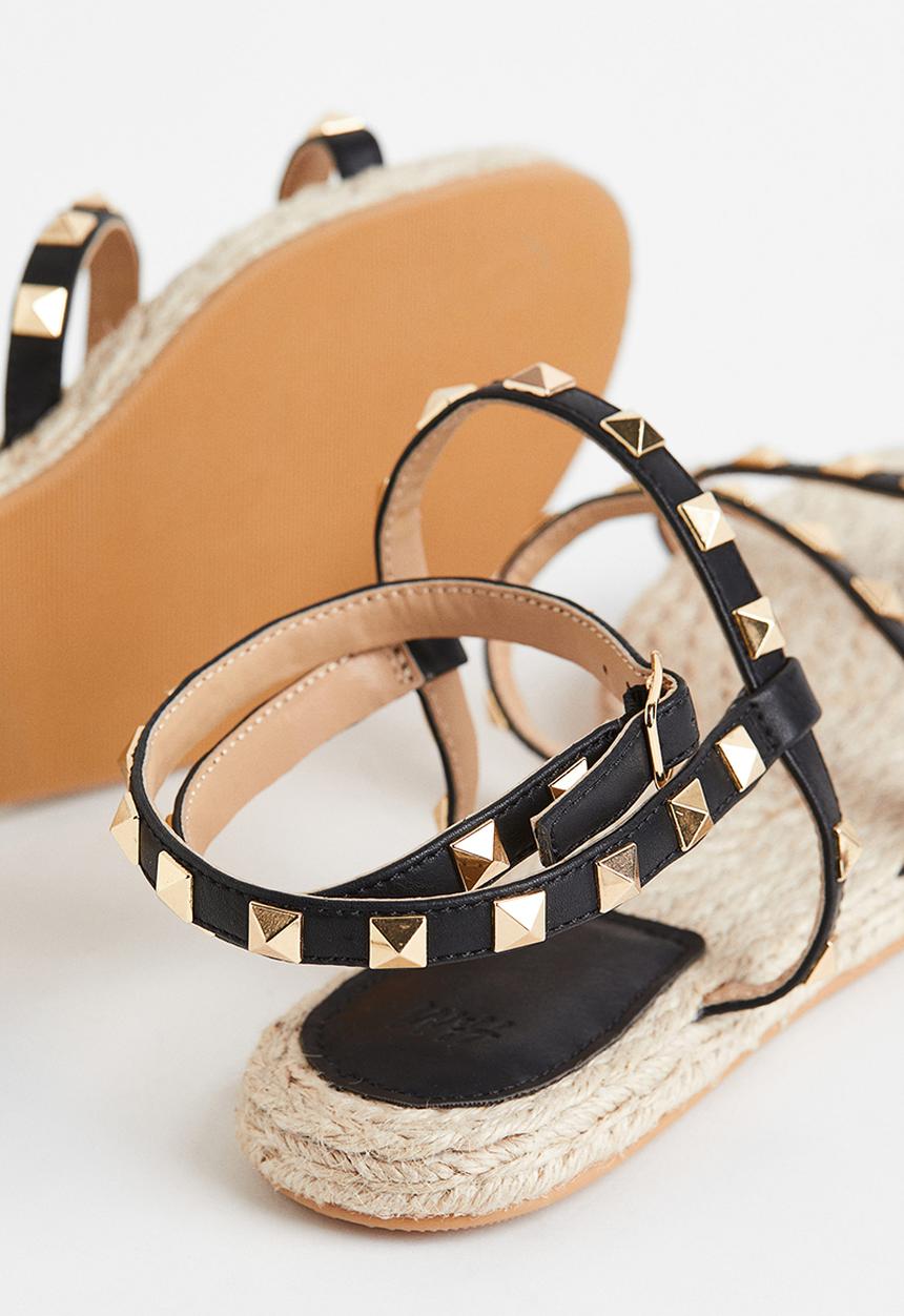 H&M - Studded sandals - black 