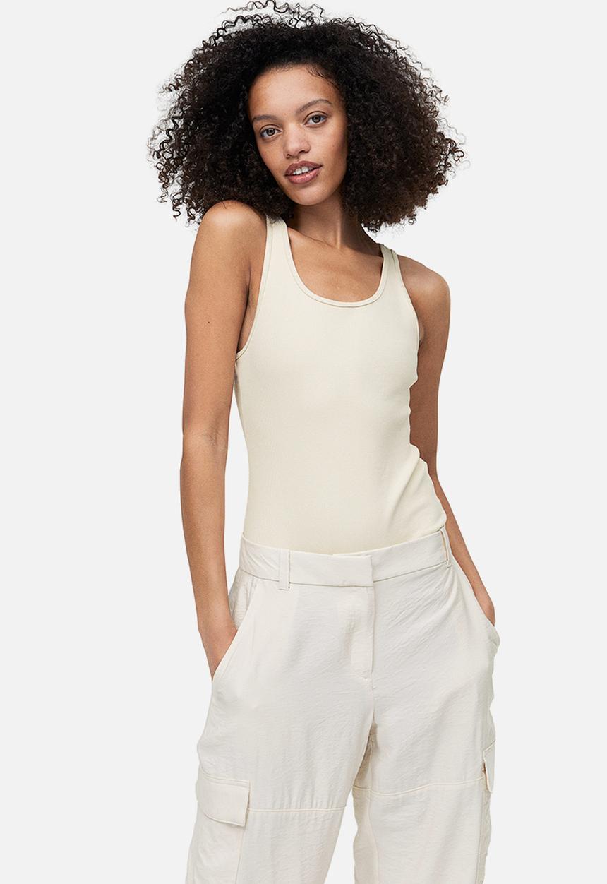 H&M - Ribbed thong body - light beige