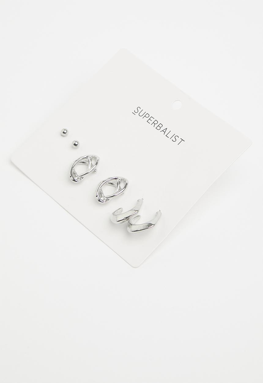 Superbalist - Cardi earring pack - silver