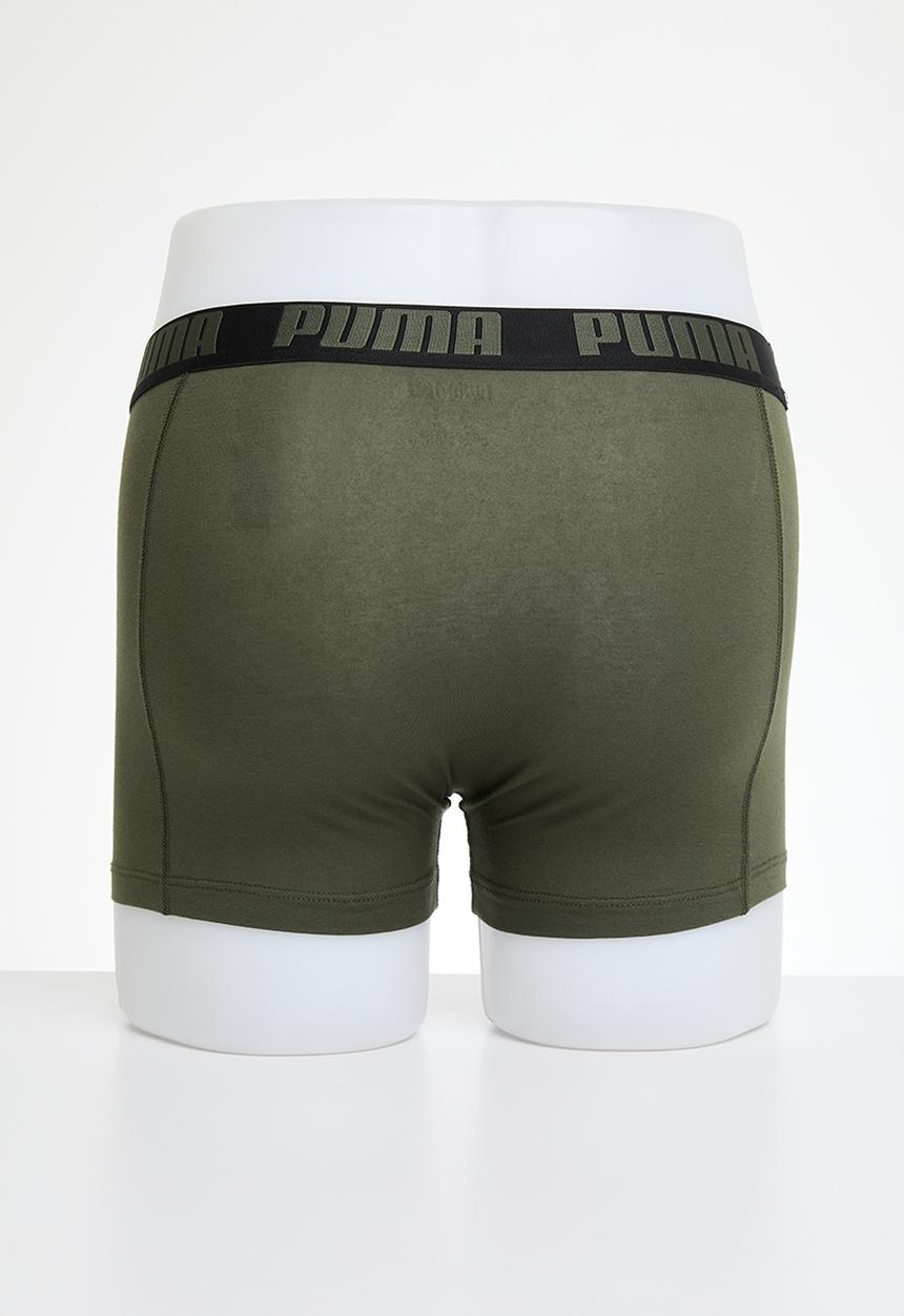 PUMA - Puma basic boxer 2p - khaki & black 