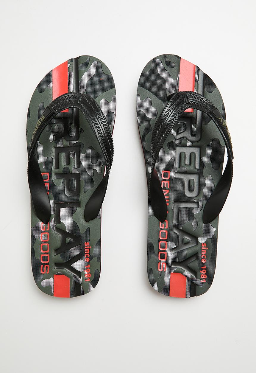 Replay - Maverik camo flip-flop - camo green
