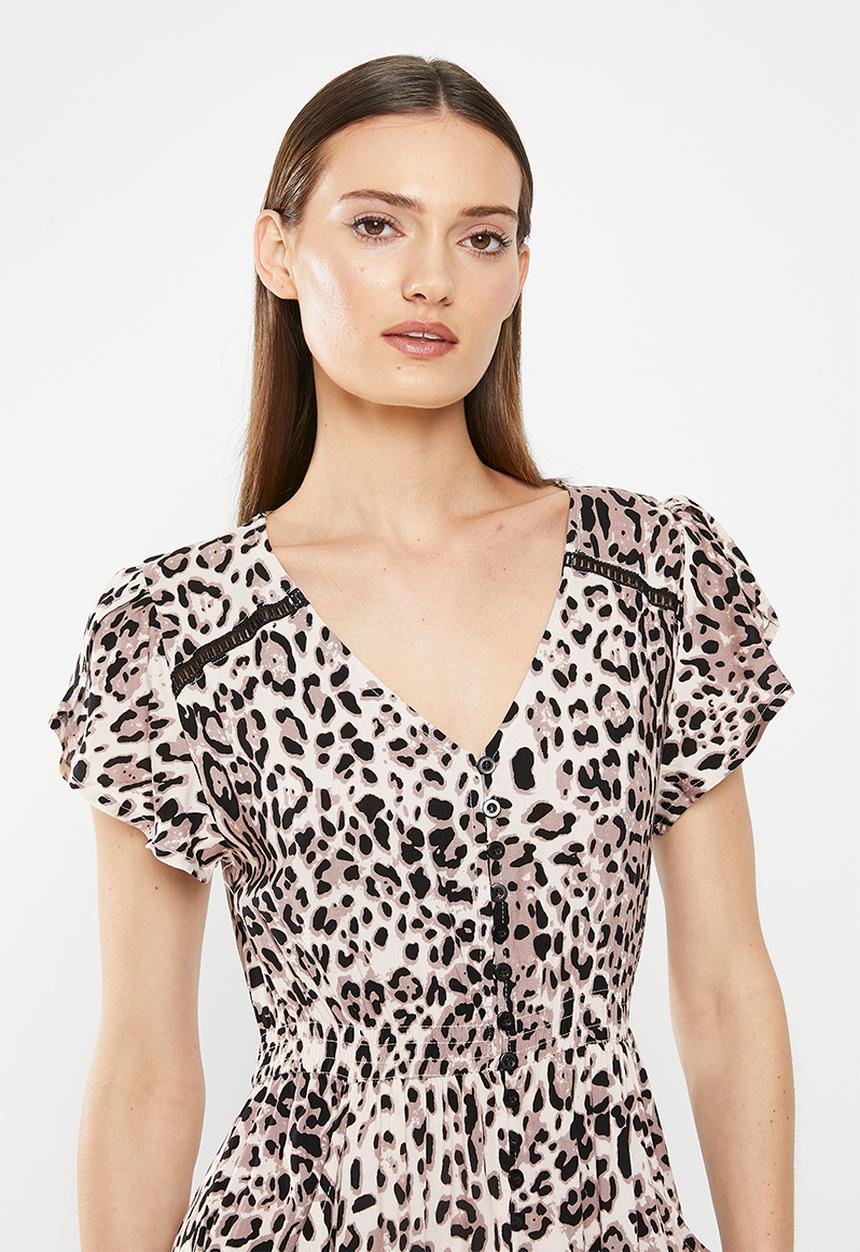Stella Morgan - Animal Printed Maxi Dress - Beige