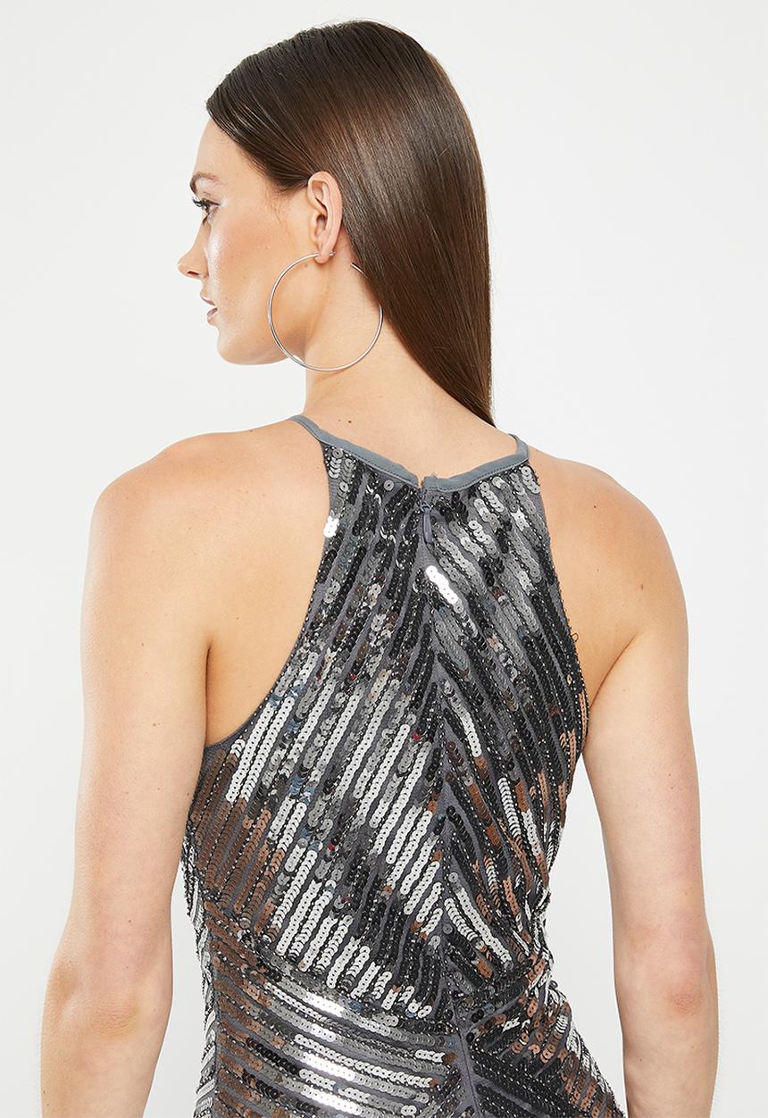 Stella Morgan - Sequined shift glamour dress - silver
