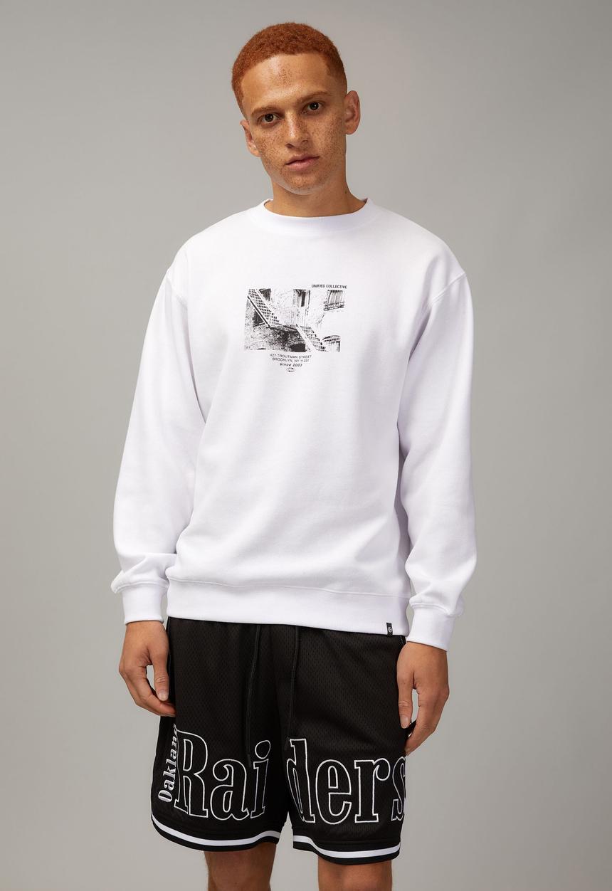 Factorie - Relaxed unified crew - white/troutman