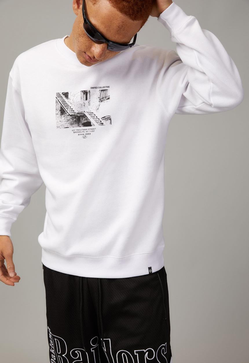 Factorie - Relaxed unified crew - white/troutman