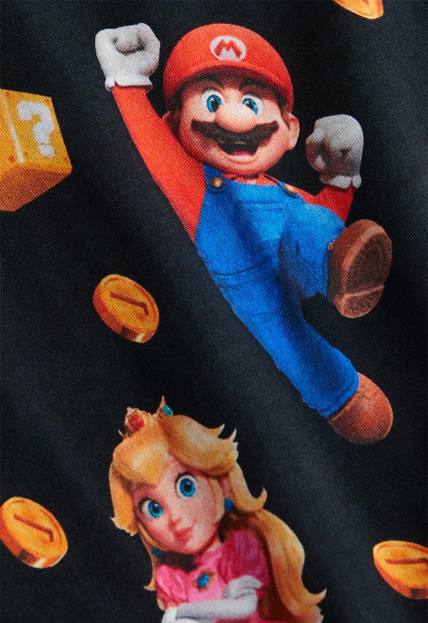 H&M - Printed T-shirt - black super mario