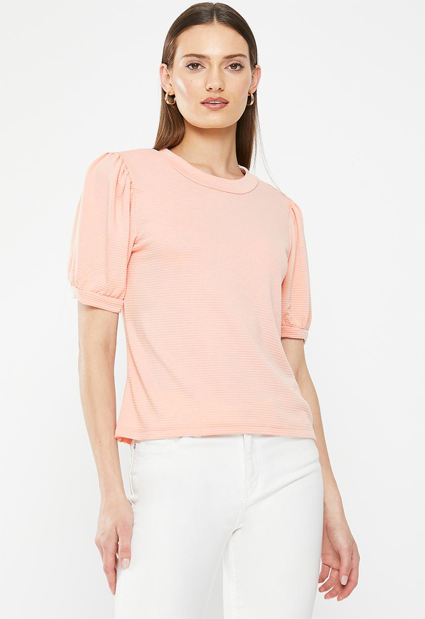 HAILYS - Puff 1/2 sleeve T-shirt - rose
