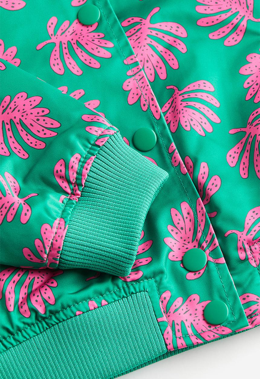 H&M - Satin bomber jacket - bright green patterned