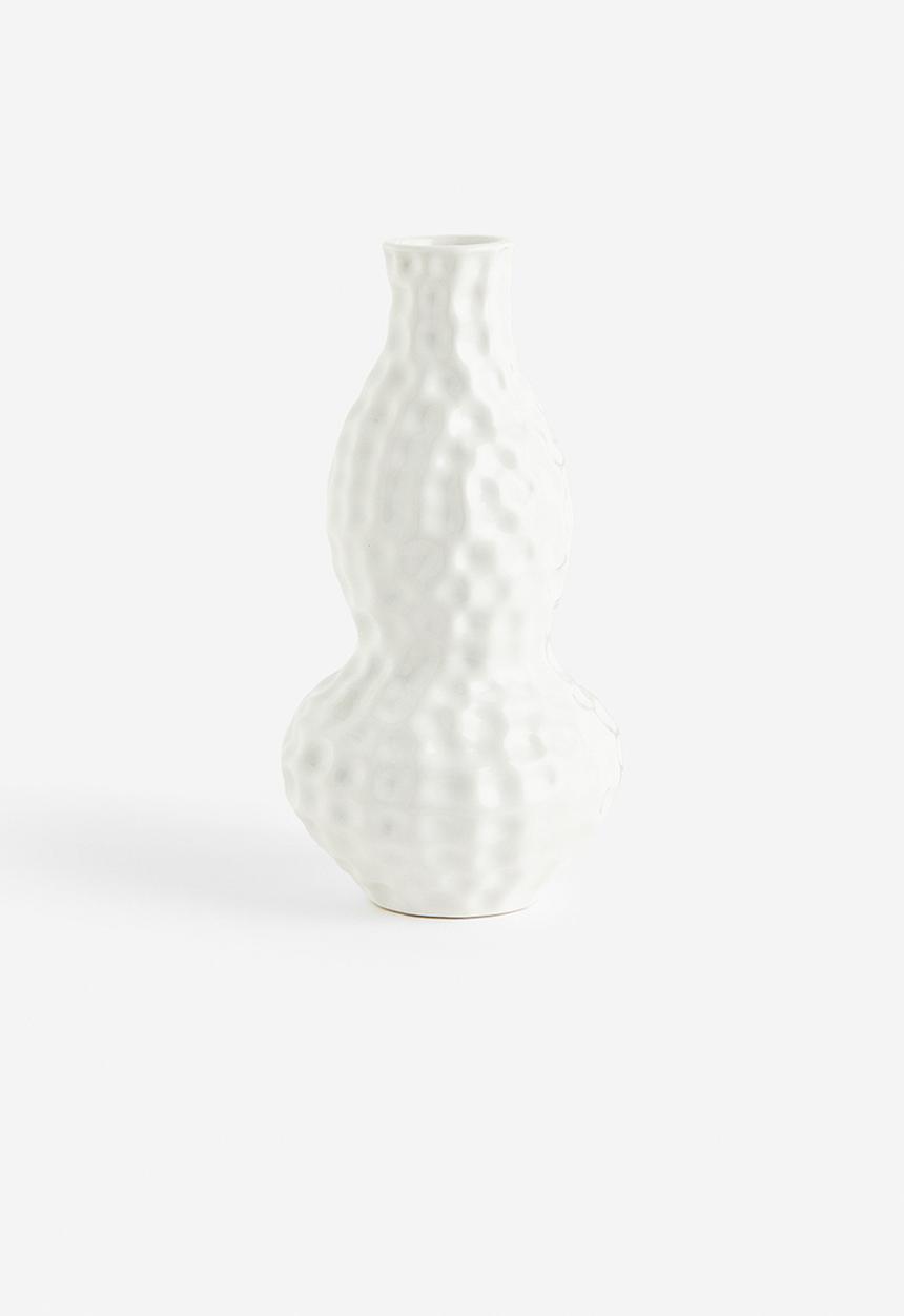 H&M - Asymmetric stoneware vase - white