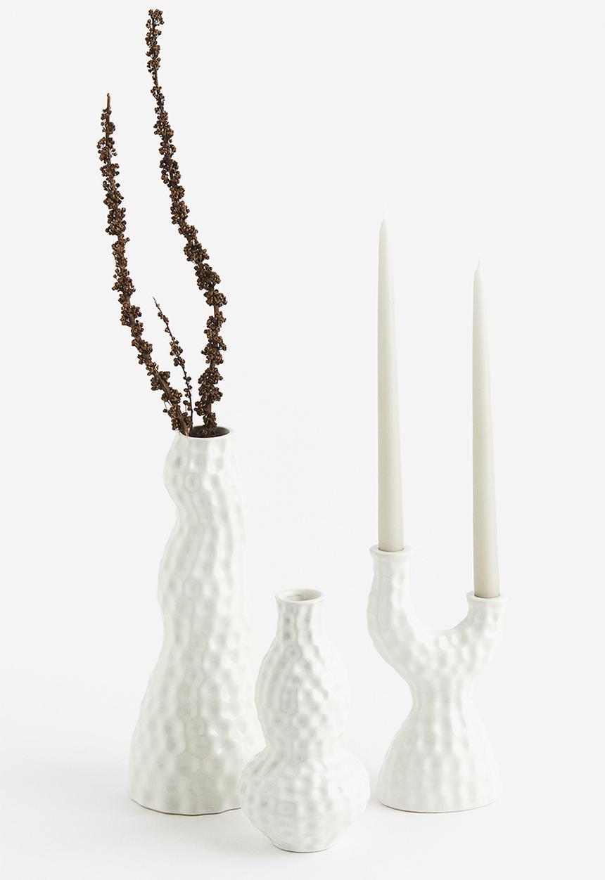 H&M - Asymmetric stoneware vase - white