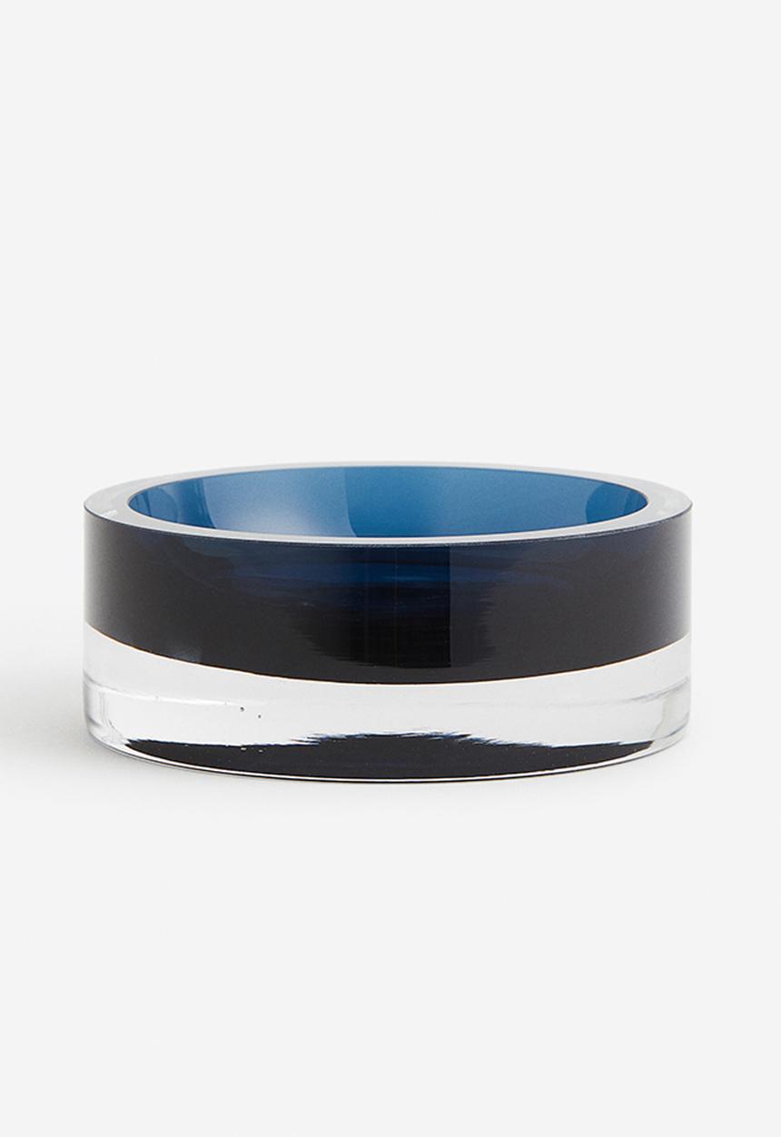 H&M - Decorative glass bowl - blue