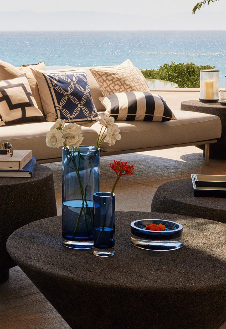 H&M - Decorative glass bowl - blue