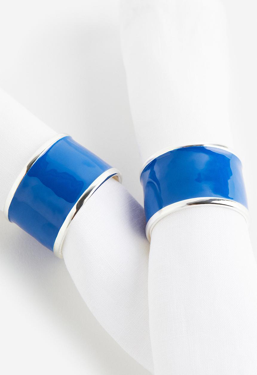 H&M - 2-pack napkin rings - bright blue 