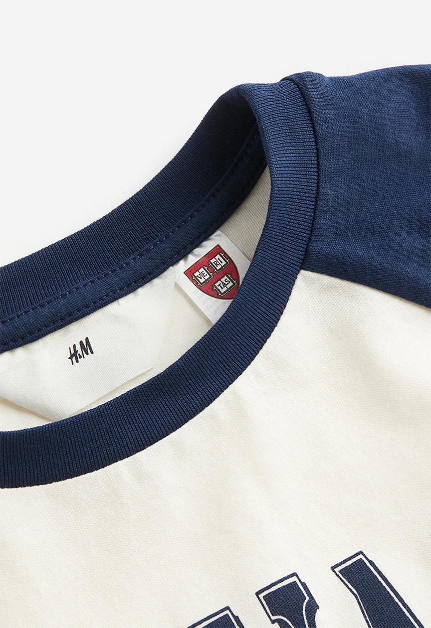 H&M - Printed cotton T-shirt - white harvard university