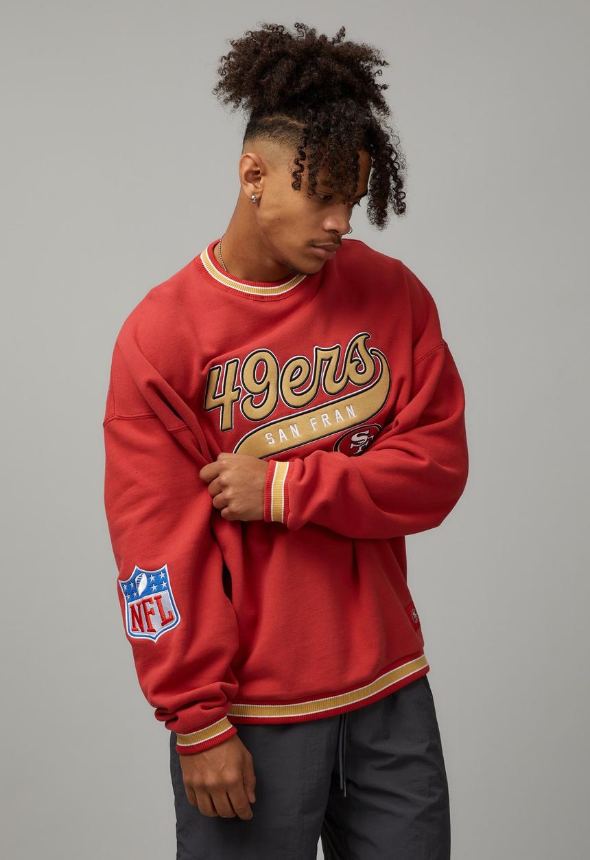 Factorie - Nfl baggy crew - lcn nfl vintage red/49ers script