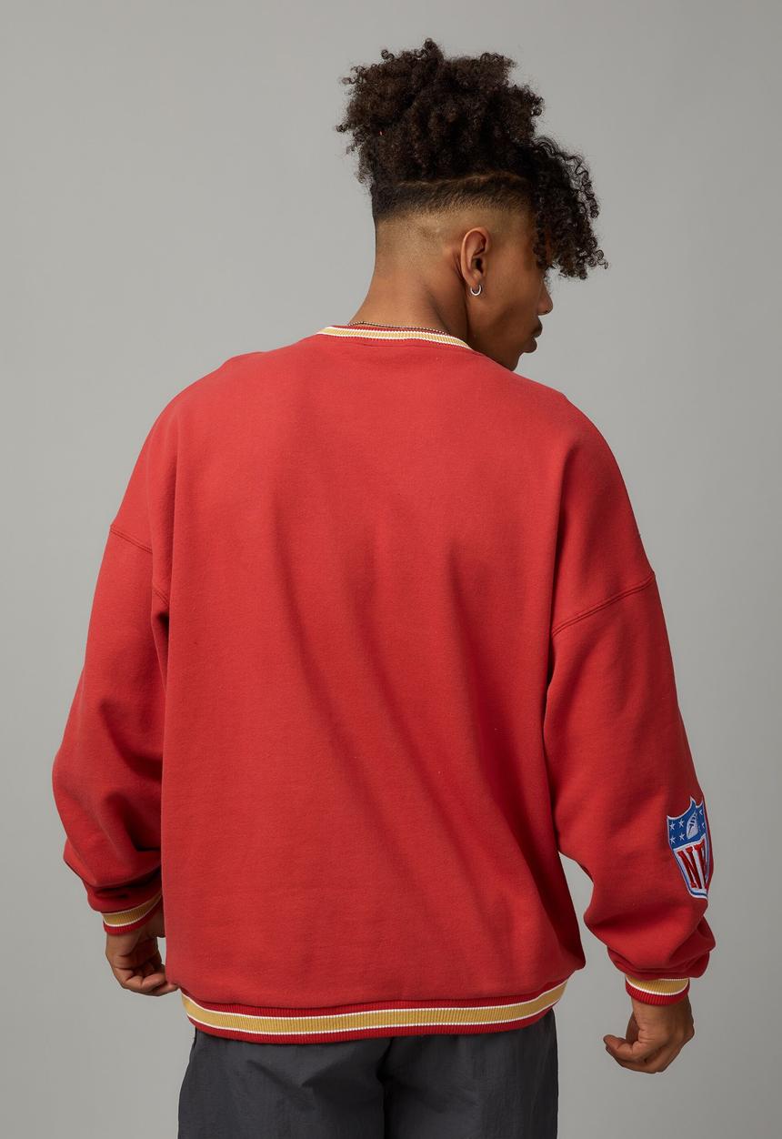 Factorie - Nfl baggy crew - lcn nfl vintage red/49ers script