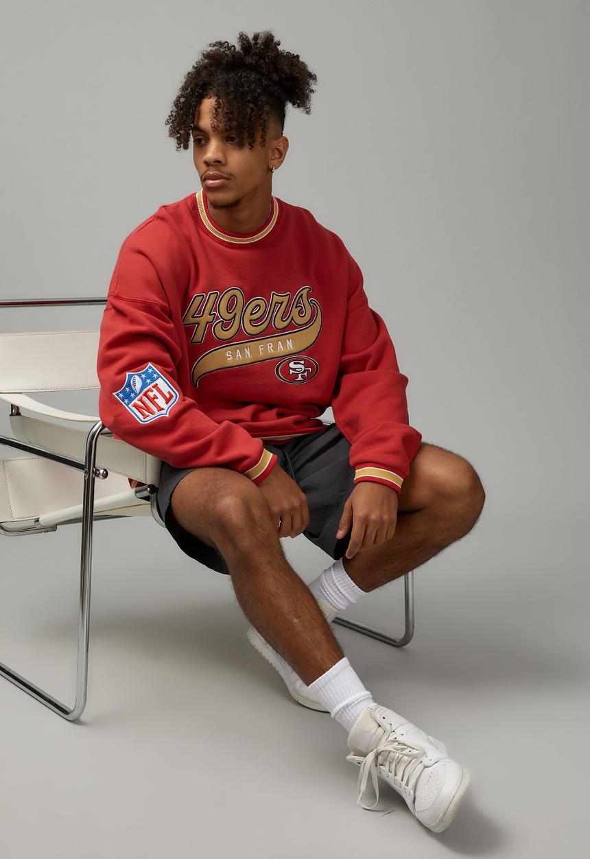 Factorie - Nfl baggy crew - lcn nfl vintage red/49ers script