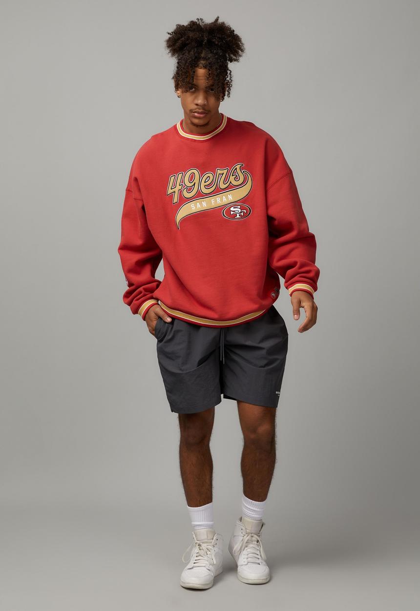 Factorie - Nfl baggy crew - lcn nfl vintage red/49ers script