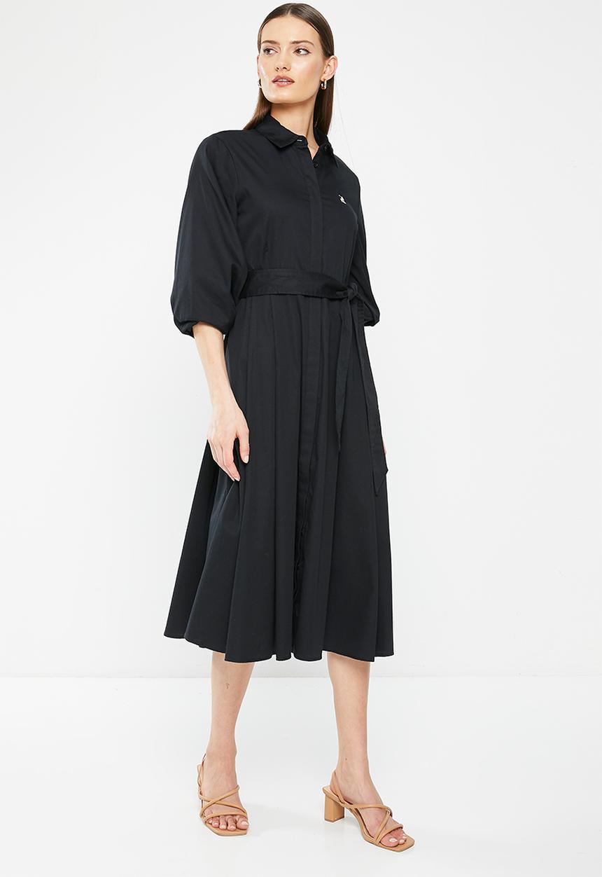 POLO - Layla ms shirt dress - black