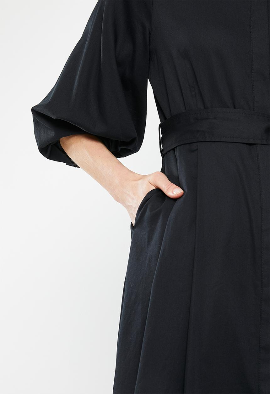 POLO - Layla ms shirt dress - black