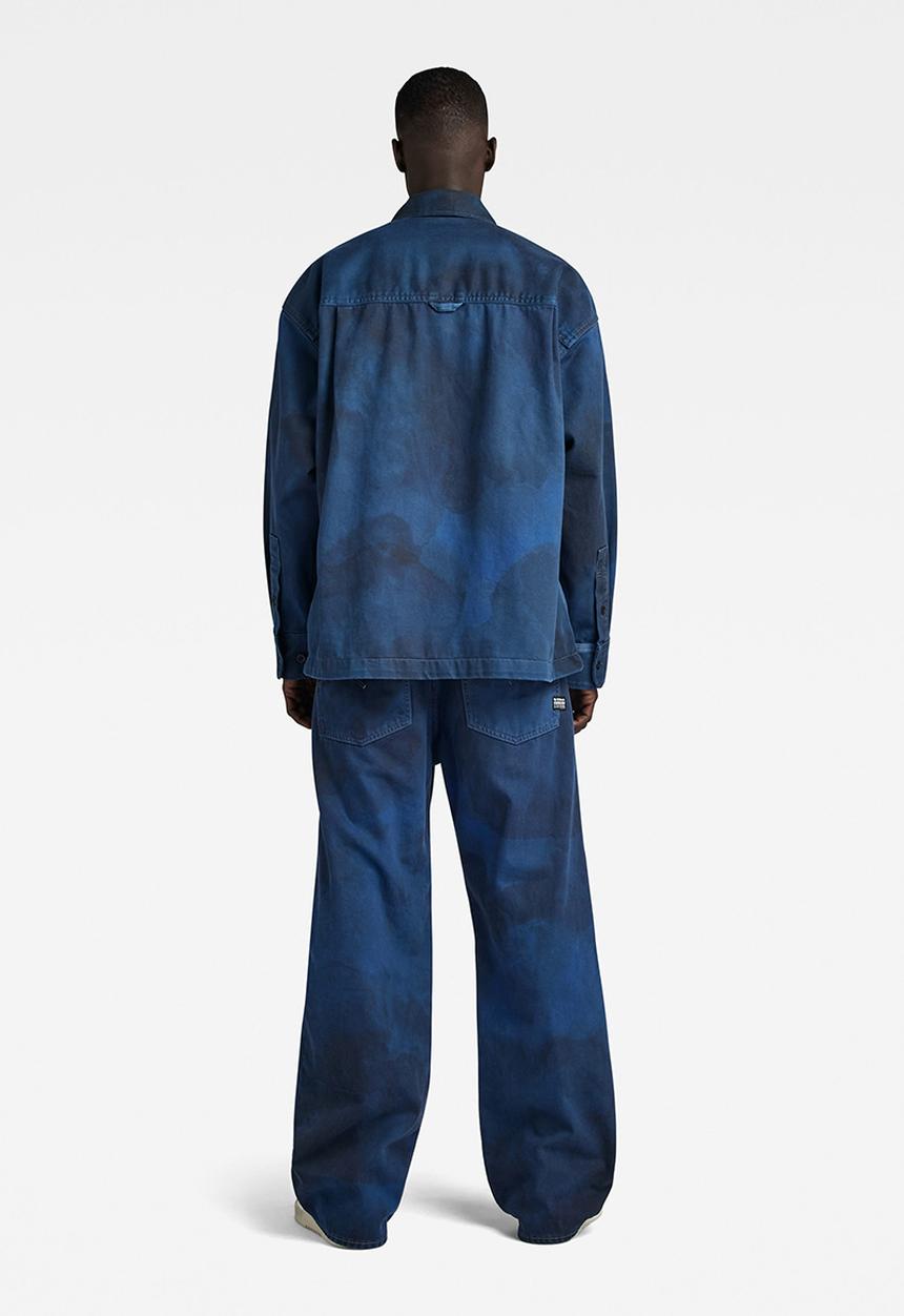 G-STAR - Boxy fit shirt long sleeve steer ecru denim r ao - sea blue