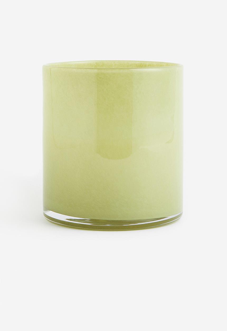 H&M - Glass candle lantern - light green