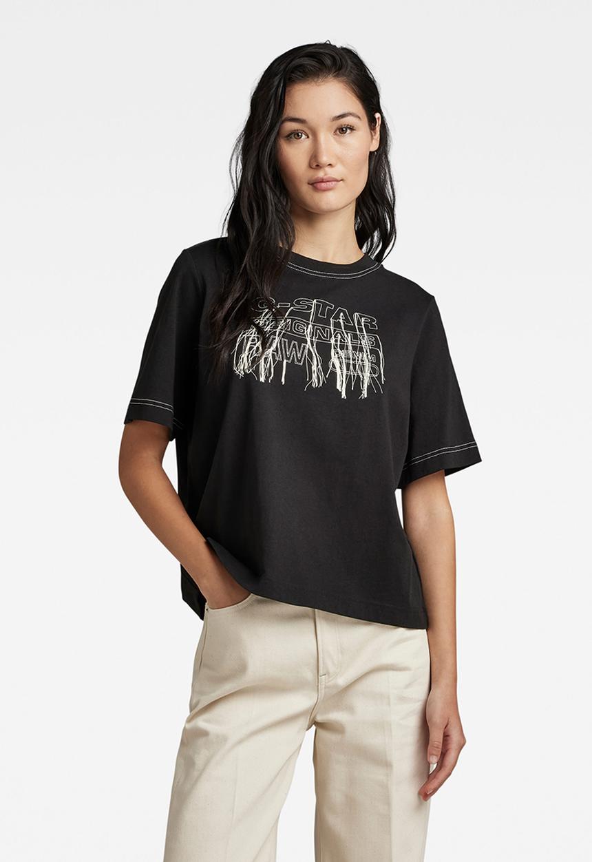 G-STAR - Threads gr boxy r t wmn - dk black