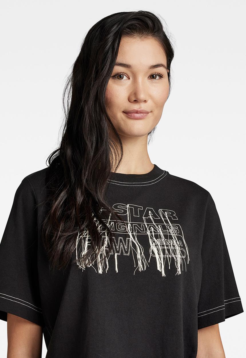G-STAR - Threads gr boxy r t wmn - dk black