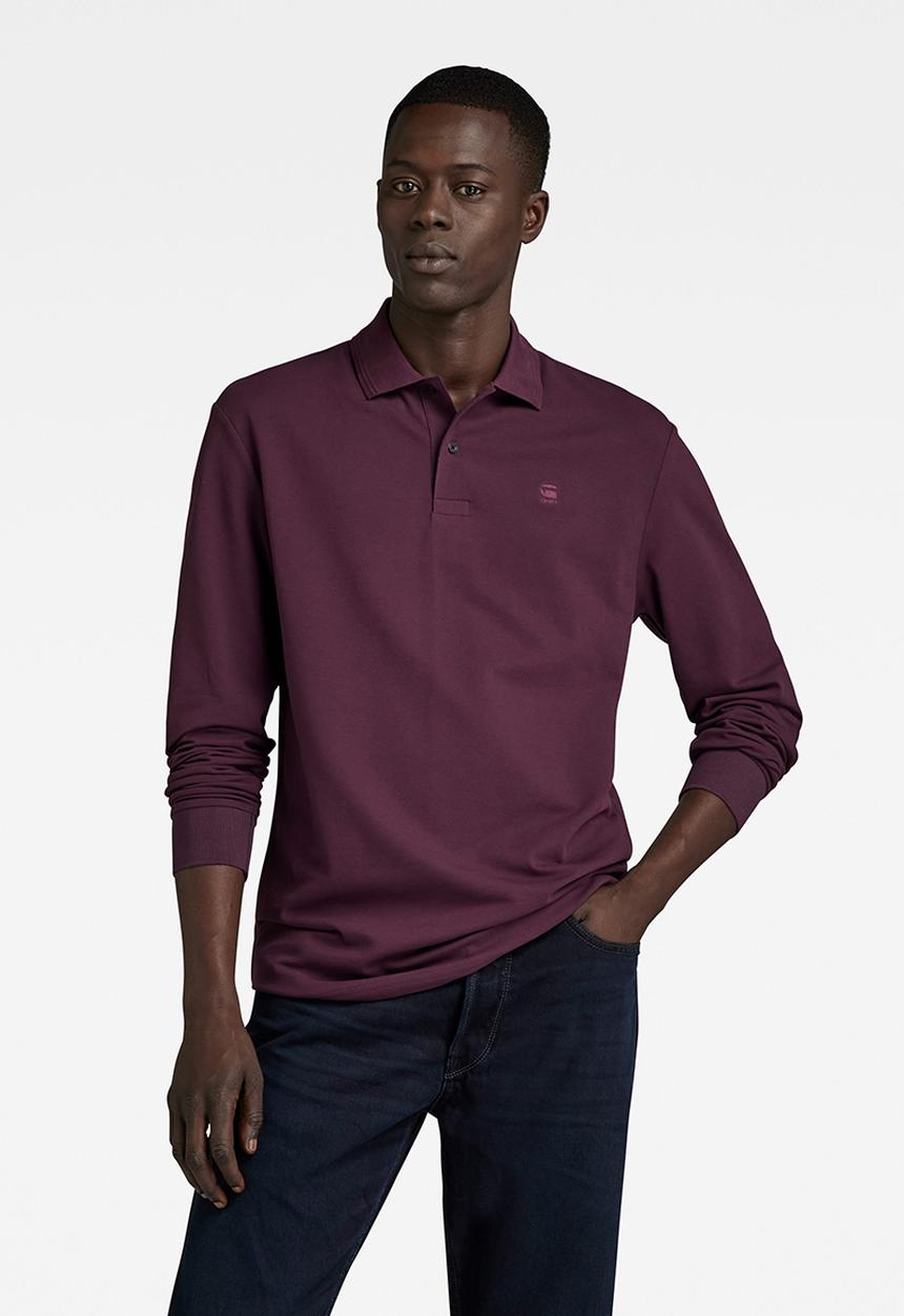 G-STAR - Dunda core polo l\s premium stretch pk o - lt maze